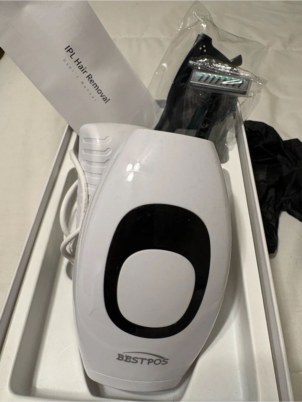 White IPL Hair Removal Device - At-Home Hair Reduction